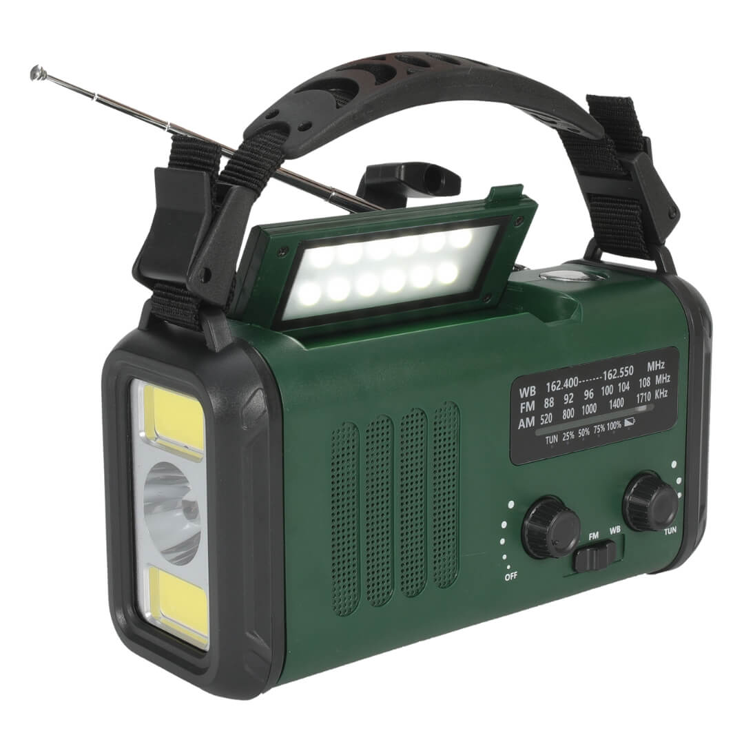 Nødradio   Pro 10 000mah Håndsving Solcelle