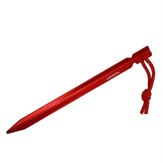 Nordpol   Stk  -pløk 18   Aluminium    Snor  Rød