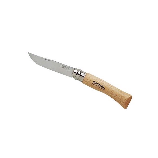 Opinel Foldekniv      Orangefrit Stål  Bøgetræ Foldeknive