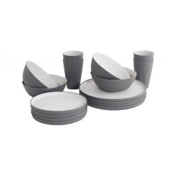 Outwell Gala   Person Dinner Set Grey Mist Service