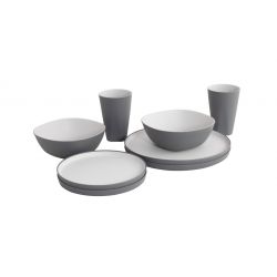 Outwell Gala   Person Dinner Set Grey Mist Service