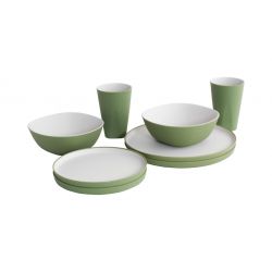 Outwell Gala   Person Dinner Set Shadow Green Service