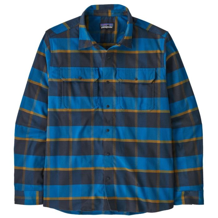 Patagonia Canyonite Flannel Skjorte Cliff   Edge:endless Blue