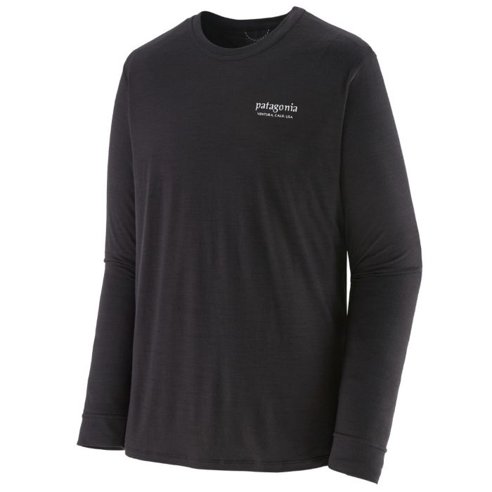 Patagonia Cap Cool Merino Blend Graphic Shirt   Heritage Header:black