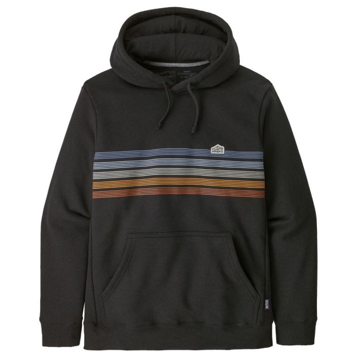 Patagonia Line Logo Ridge Stripe Uprisal Hoody Black