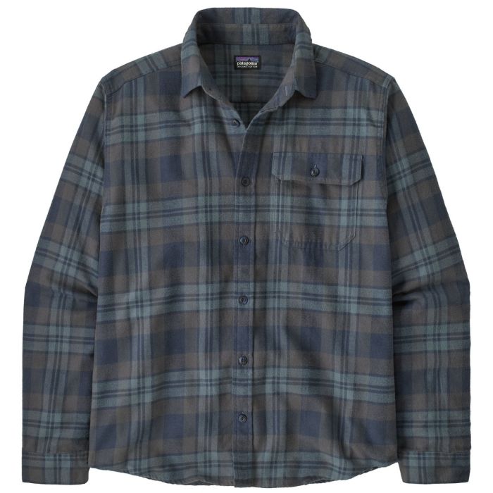 Patagonia   Fjord Flannel Skjorte Paw:smoulder Blue