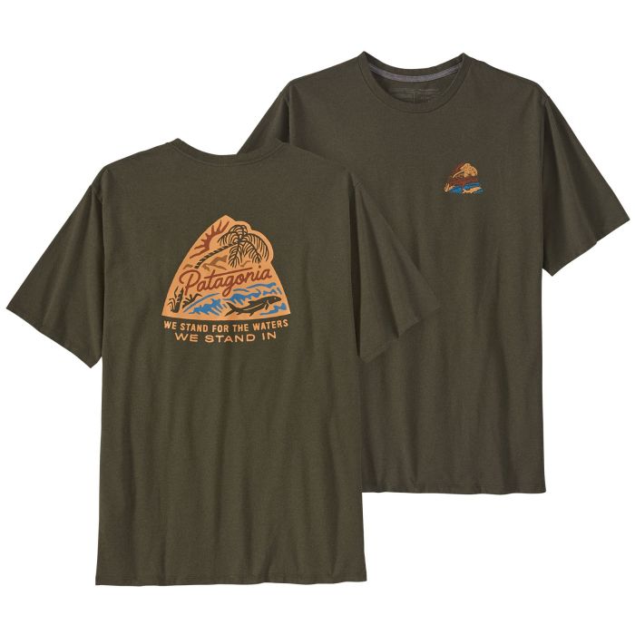 Patagonia     Take   Stand Responsibili-tee Bayou Badge:basin Green