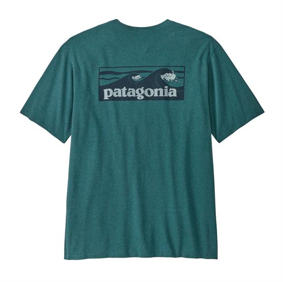 Patagonia Mens Boardshort Logo Pocket Responsibili-tee  Wetland Blue