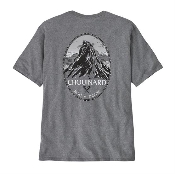 Patagonia Mens Chouinard Crest Pocket Responsibili-tee  Gravel Heather