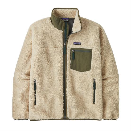 Patagonia Mens Classic Retro-  Jacket  Dark Natural   Basin Green