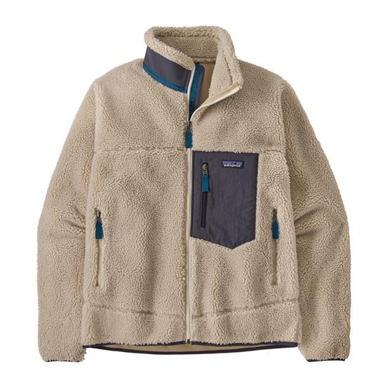 Patagonia Mens Classic Retro-  Jacket  Natural   Smolder Blue