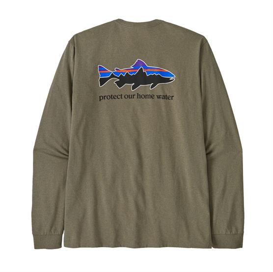 Patagonia Mens     Home Water Trout Responsibili-tee  River Rock Green