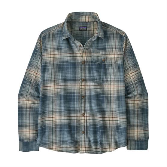 Patagonia Mens       Fjord Flannel Shirt  Melting Ombre   Summit Blue