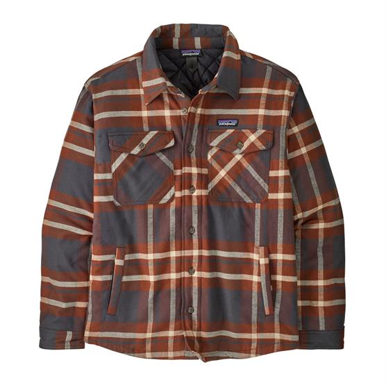 Patagonia Mens   Insulated Fjord Flannel Shirt  Ashore   Ink Black
