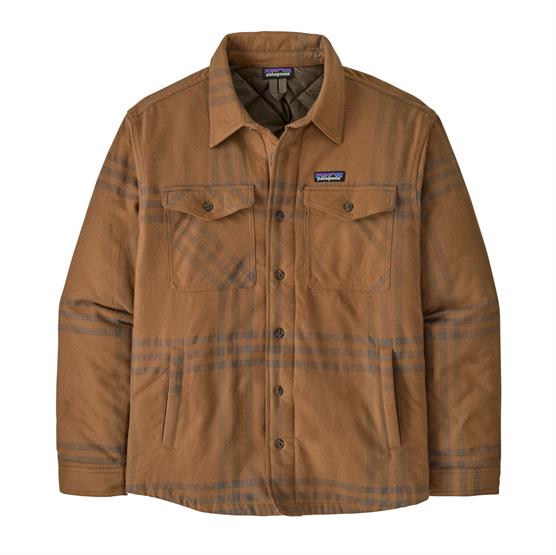 Patagonia Mens   Insulated Fjord Flannel Shirt  Defend   Deer Brown