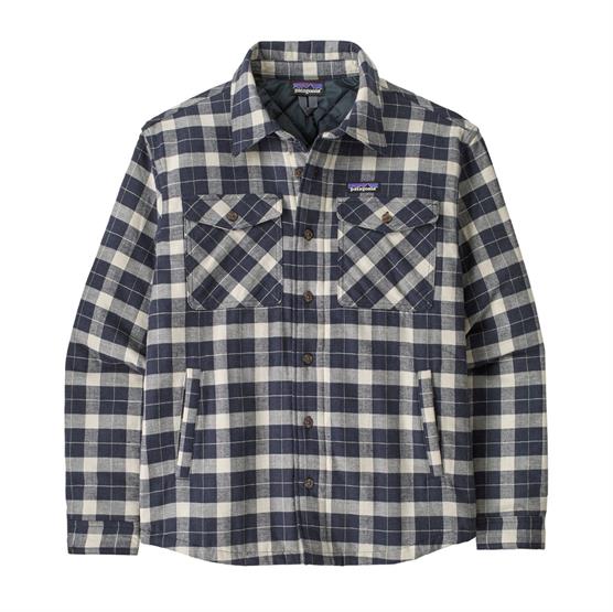 Patagonia Mens   Insulated Fjord Flannel Shirt  Evergreen Fjord   Smolder Blue
