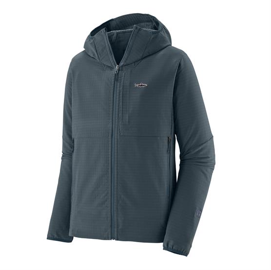 Patagonia Mens R1 Techface Fitz Roy Trout Hoody  Summit Blue