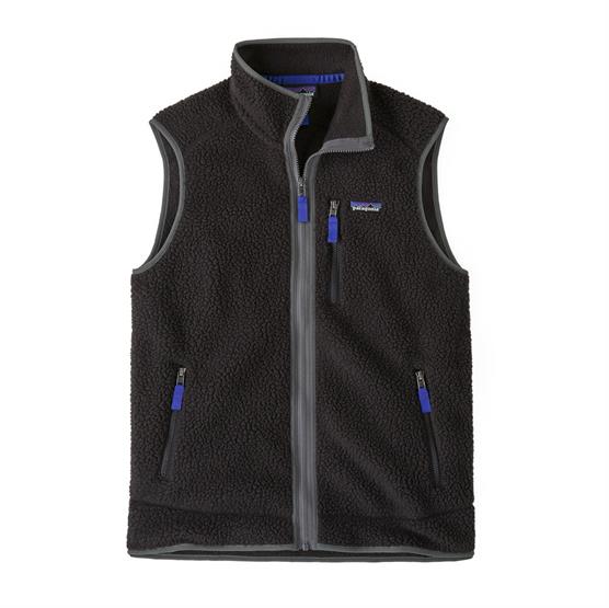 Patagonia Mens Retro Pile Vest  Black   Forge Grey