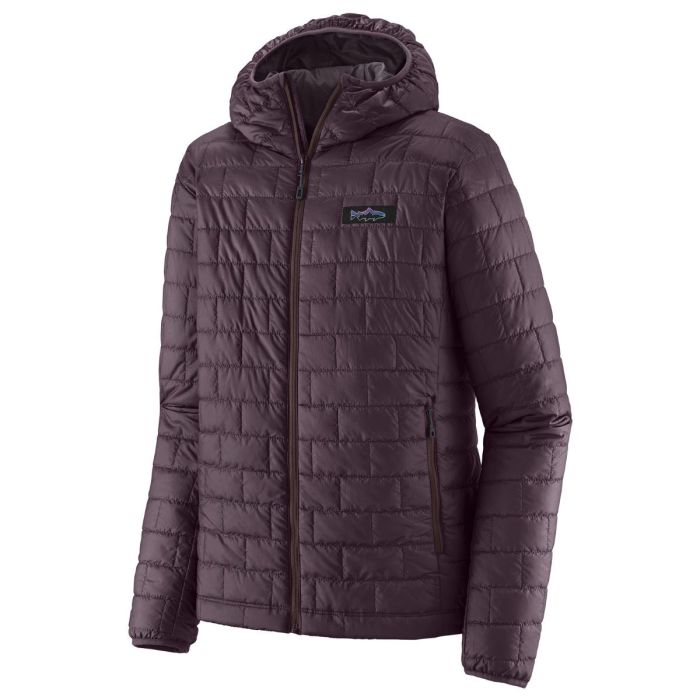 Patagonia Nano Puff Fitz Roy Trout Hoody Obsidian Plum