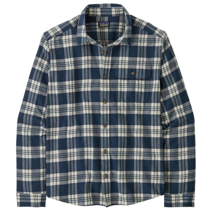 Patagonia Organic Cotton   Fjord Flannel Skjorte Base Camp:new Navy