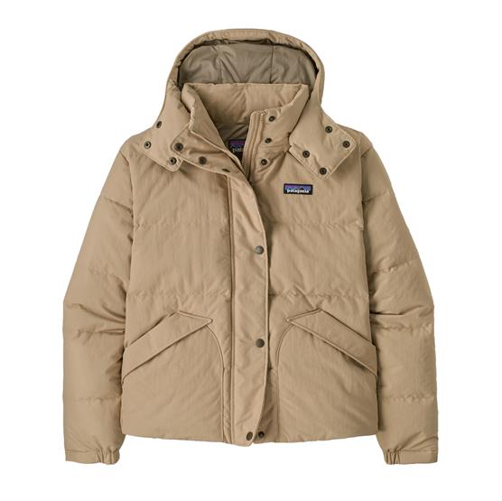 Patagonia Womens Downdrift Jacket  Oar Tan   Seabird Grey