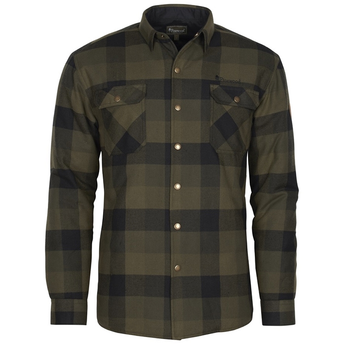Pinewood Canada     Classic Foret Skjorte-green Black-   Skjorter