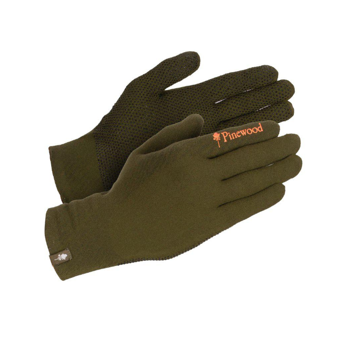 Pinewood Hunters Liner Stretch Glove Mossgreen   Brown