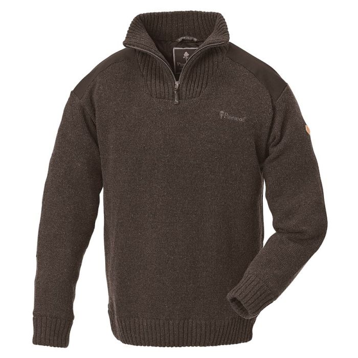 Pinewood Hurricane Sweater Brown Melange