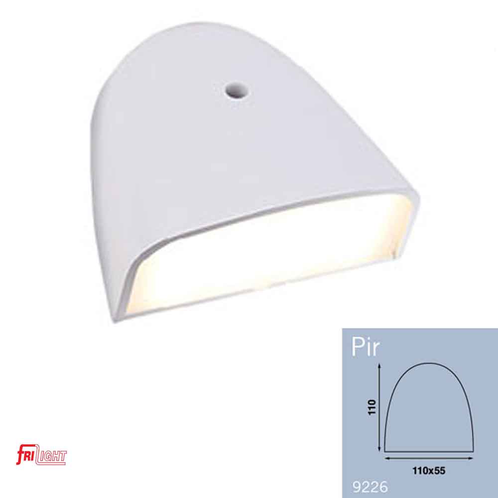 Pir 12v White  Med Skumringssensor