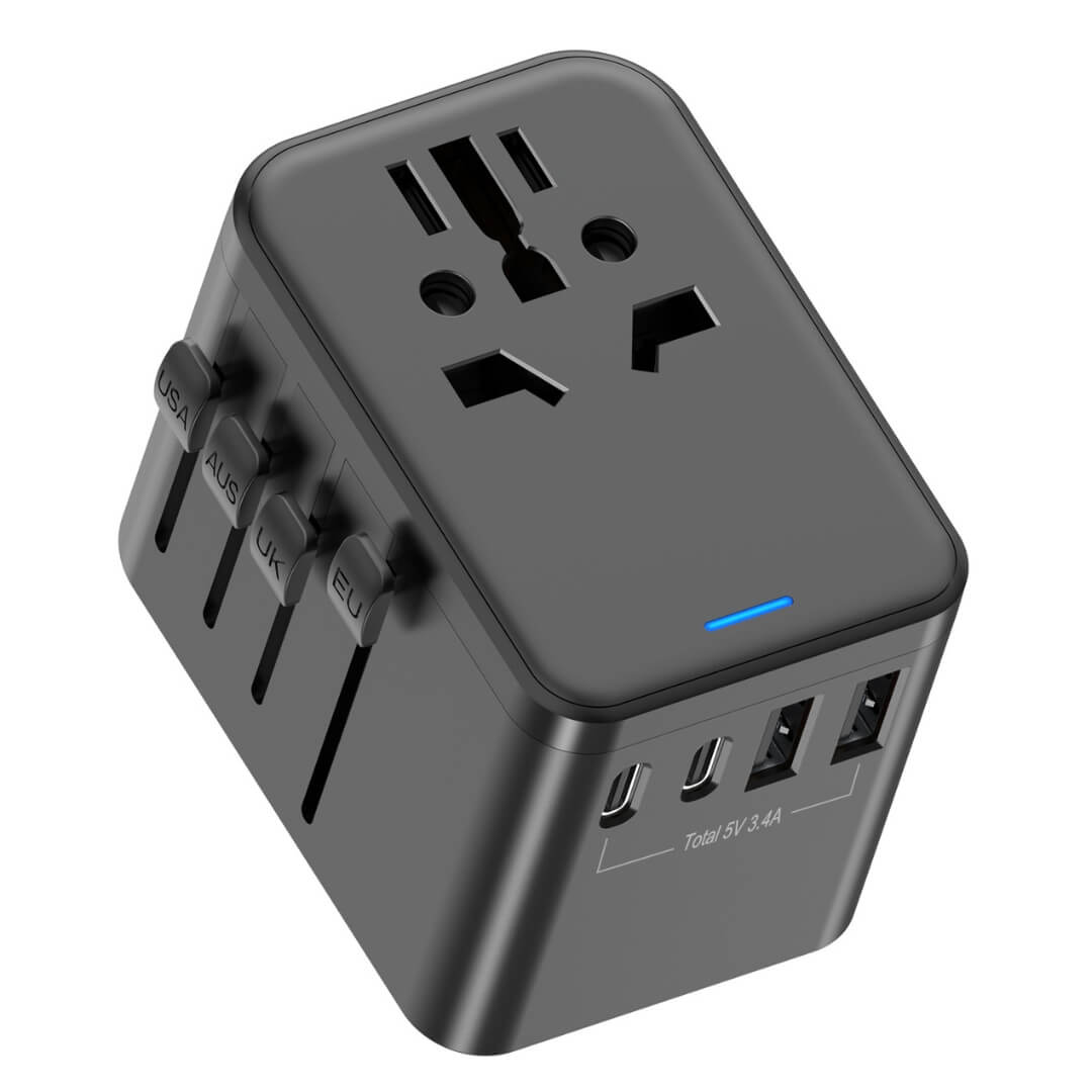 Rejseadapter Universal   Usb Indgange