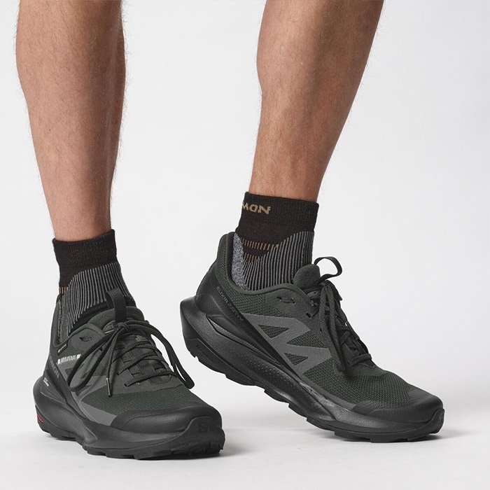 Salomon Elixir Activ Gtx Herre   Mænd  Phantom Sort Magnet-45         10   Vandresko