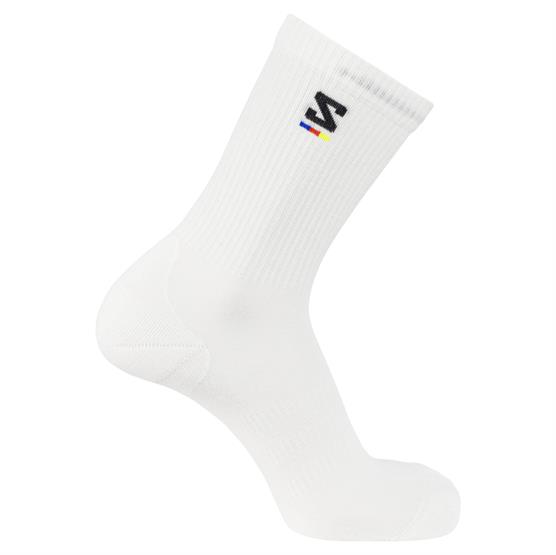 Salomon Sunday Smart Crew Sock  Snow   Black