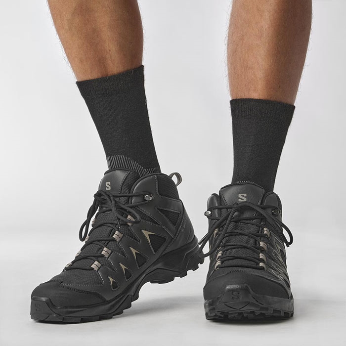 Salomon   Braze Mid Gtx Herre   Mænd  Black Phantom  -41             Vandrestøvler