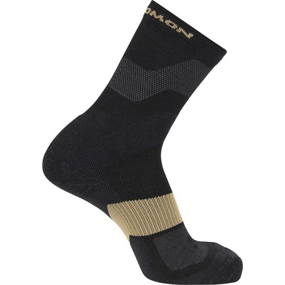 Salomon   Ultra Crew Socks  Black   Kelp