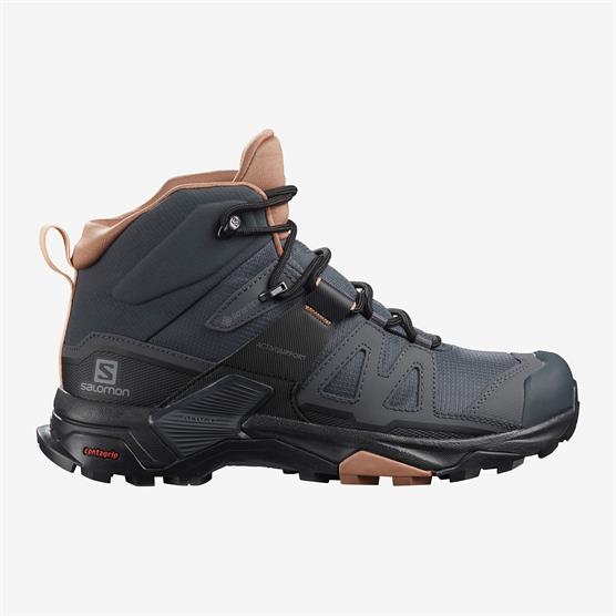 Salomon   Ultra   Mid Gtx Womens  Ebony   Mocha Mousse