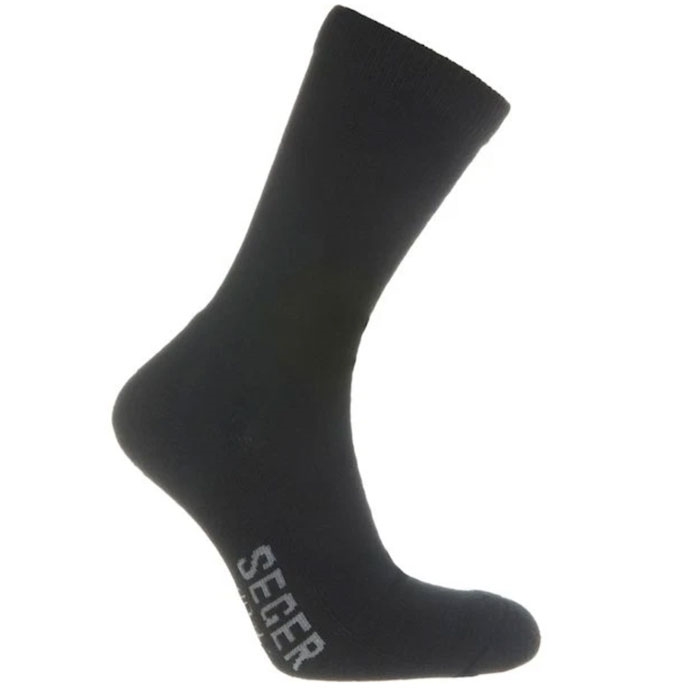 Seger Liner Wool Sokker  Sort-37-39 Sokker