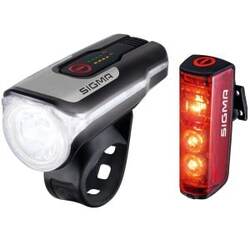 Sigma Aura 80 Usb Forlygte   Sigma Blaze Baglygte Lygtesæt