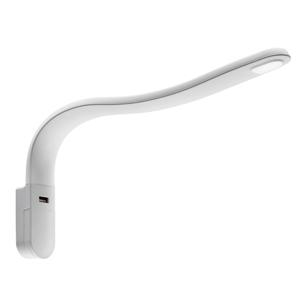 Silka Spotlampe Med Flexhals   Usb Udtag White