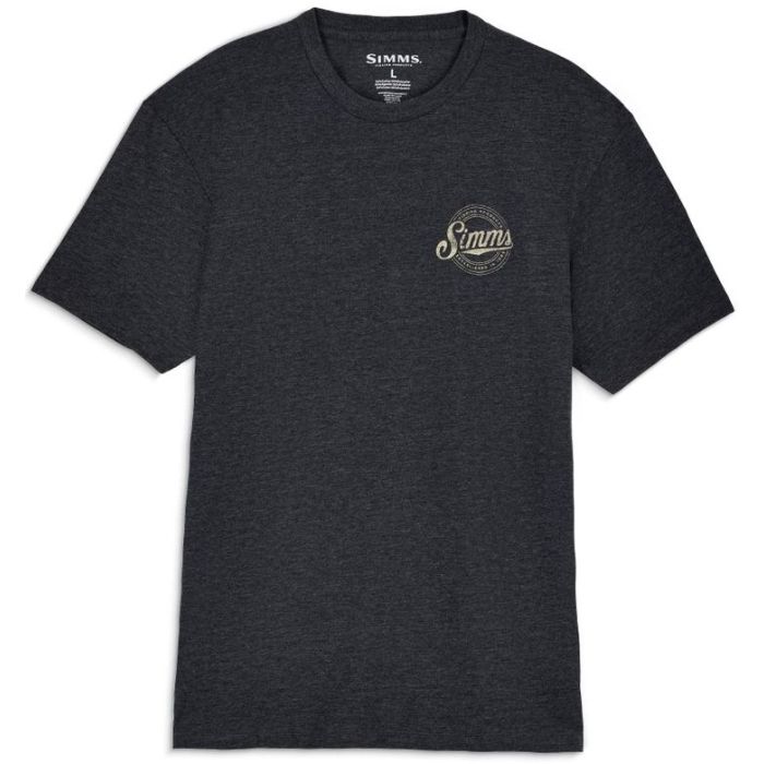Simms Circle Lockup  -shirt Charcoal Heather