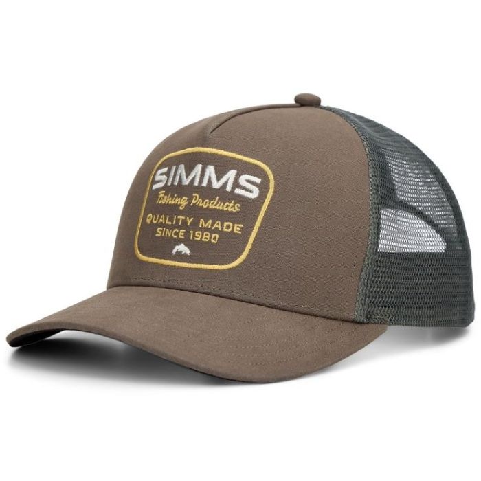 Simms Double Haul Trucker Cap Loden Stamp Lockup