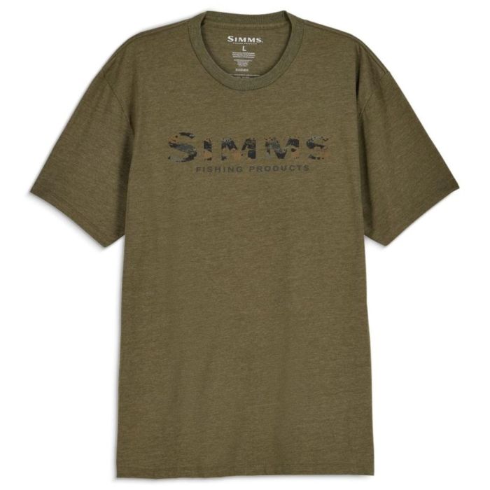 Simms Shroud Fill Logo  -shirt Military Heather