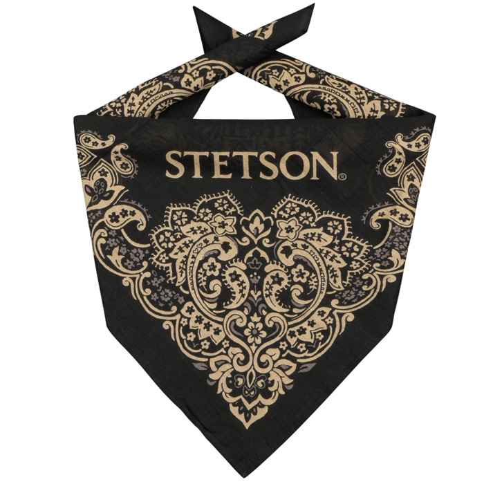 Stetson Paisley Bandana  Sort Bandana