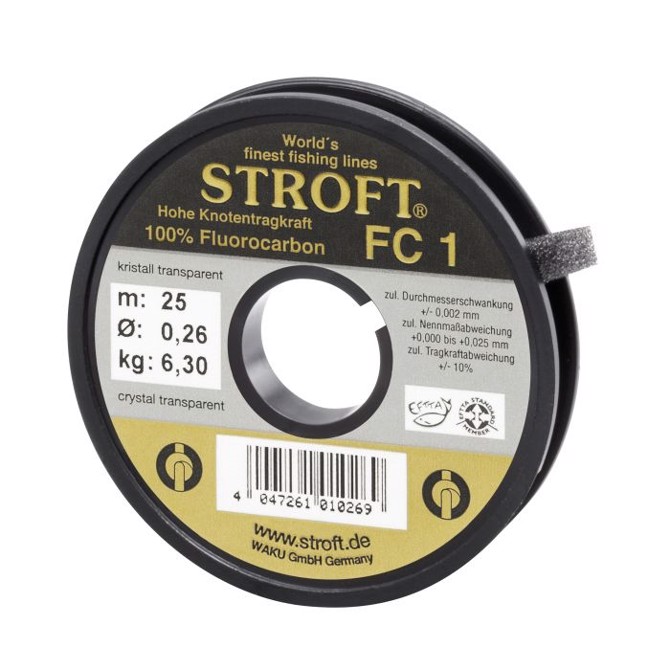 Stroft Fc1 100  Fluorocarbon 25m-  20mm     6kg Fluorocarbon
