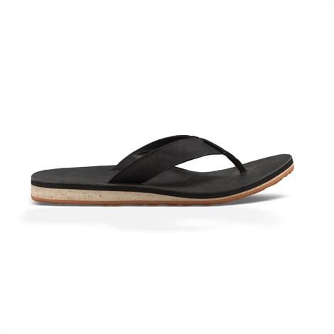 Teva Classic Flip Premium Læder Sandaler til Mænd - Sort