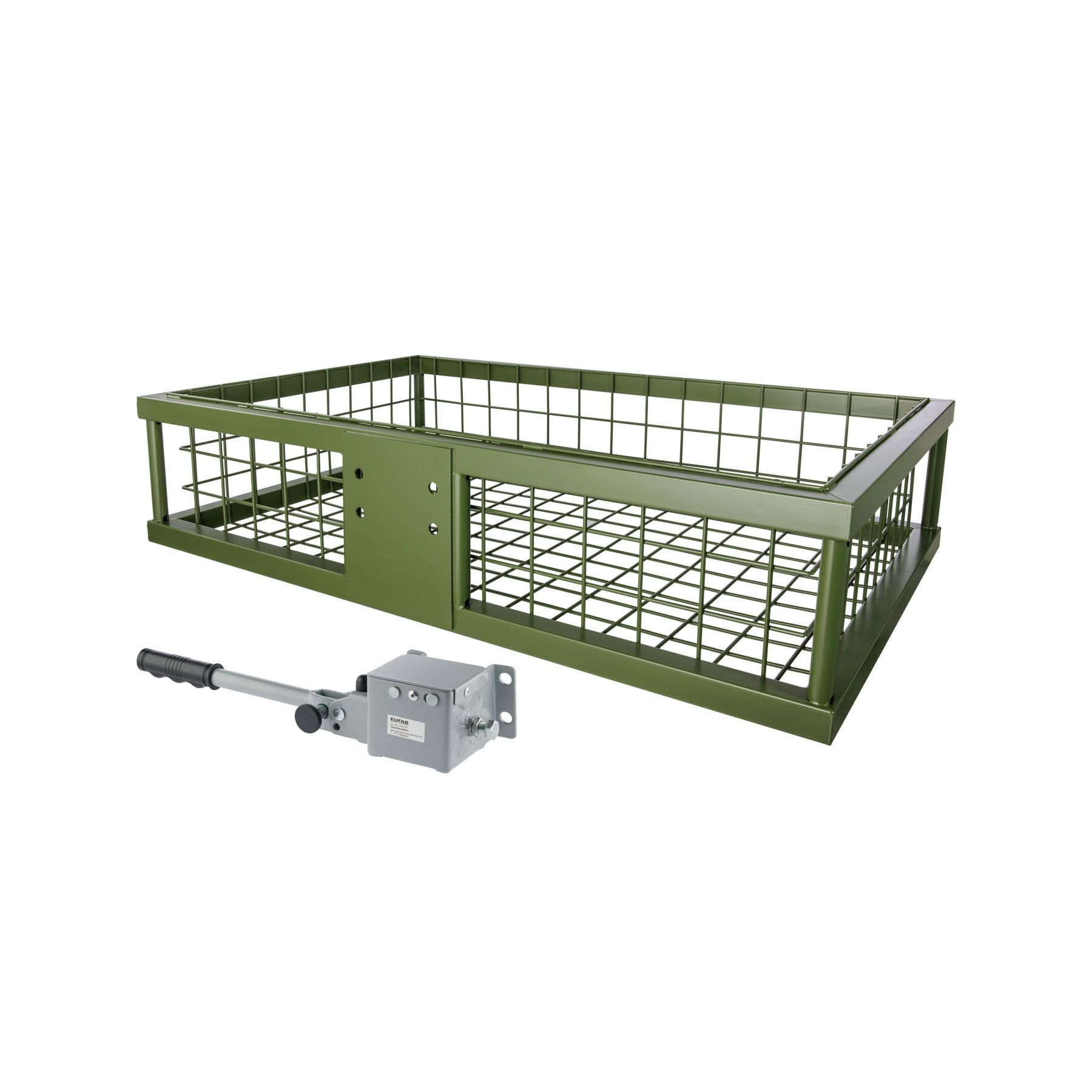 Trådkurv 890x585x200   Grøn Larkeret Med Lynkobling