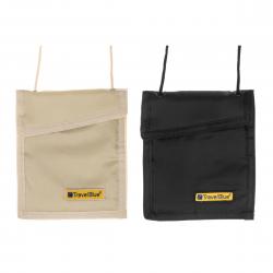 Travelblue Neck Wallet Rfid Protected Mix Color Beige   Black Pung