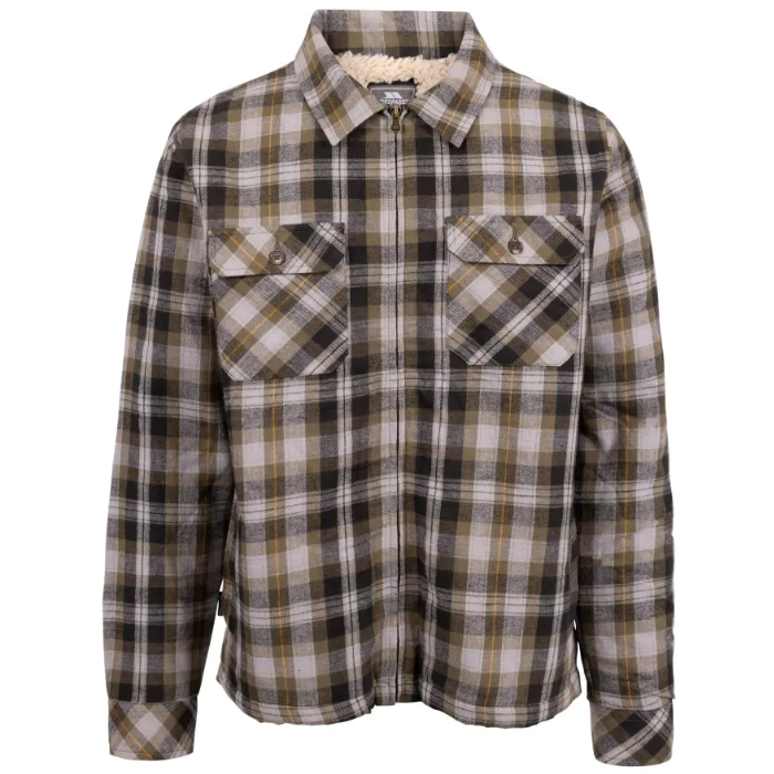 Trespass Danehill Sherpa Jakke Skjorte Dark Vine Check
