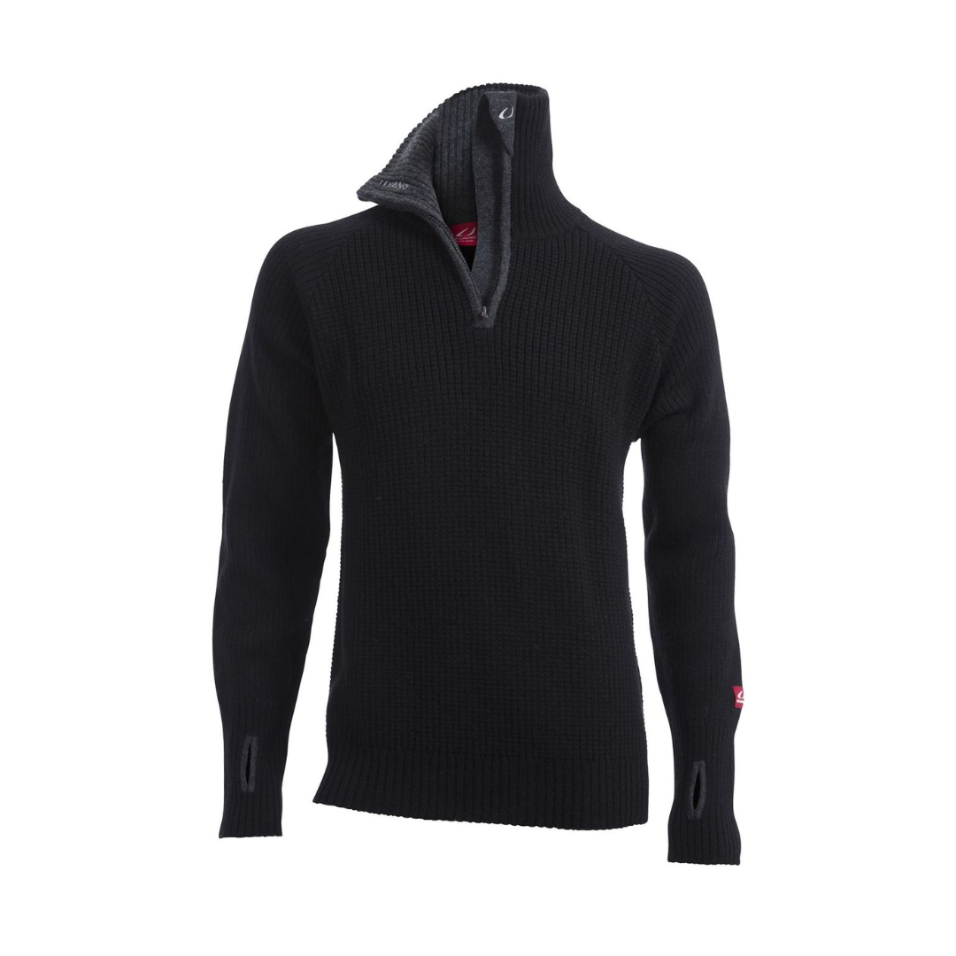 Uld Sweater Ulvang Rav Zip 100  Uld Sort