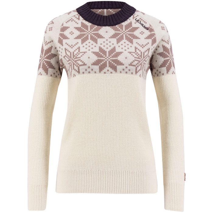 Ulvang Rav Kiby Rundhals Trøje Dame 100% Uld - Vanilla Plum