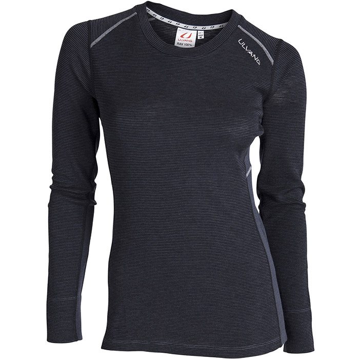 Ulvang Rav 100  Round Neck Woman  Sort Granite-  Undertøj